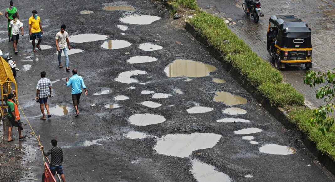 Pothole Peril in Ribandar's Road Safety Concerns Escalate Amid Monsoon