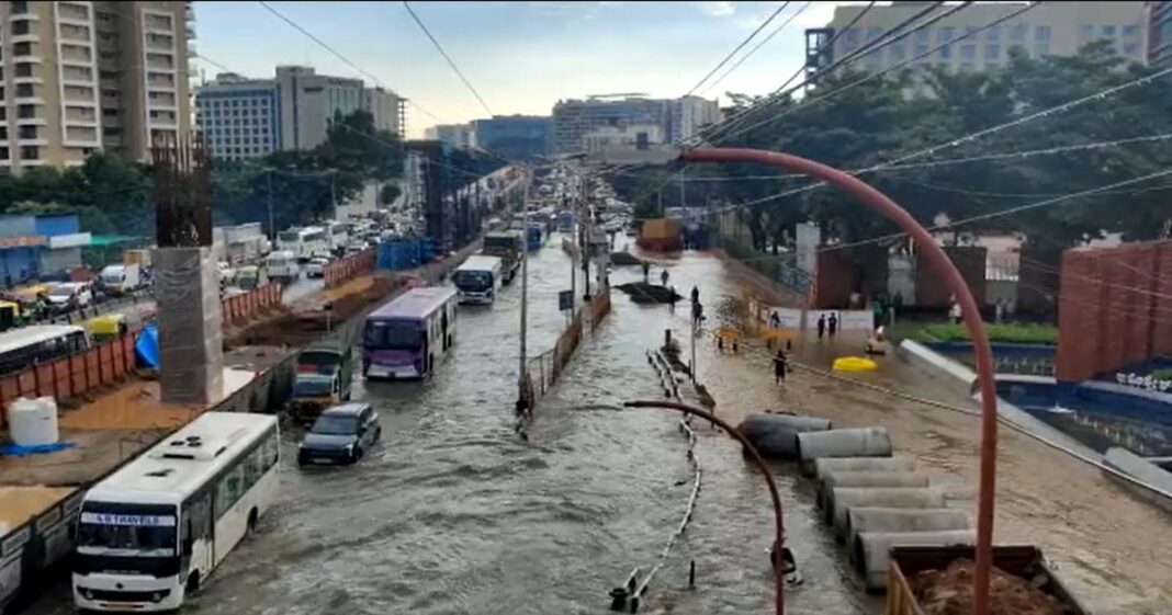 Bengaluru's Roads Waterlogged After Intense Rain