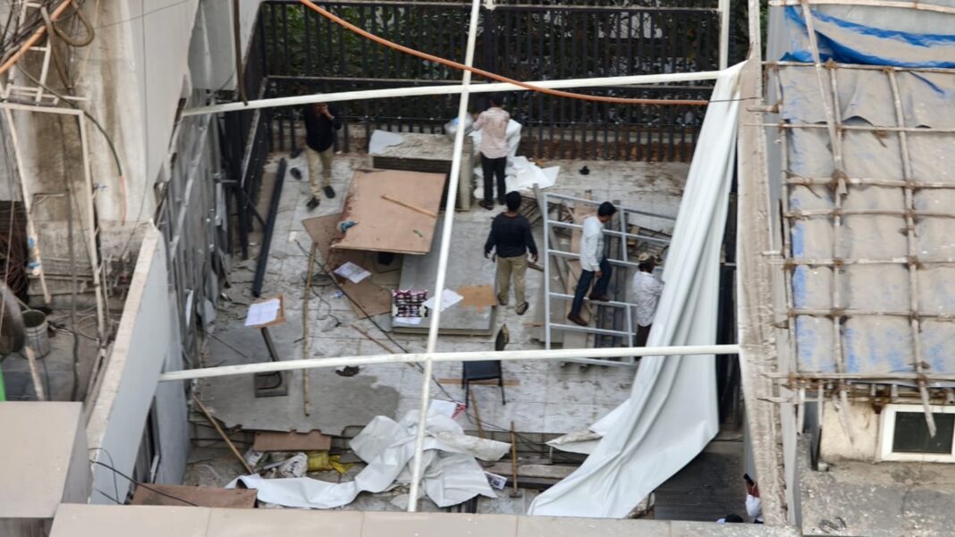 BMC removes illegal construction at Khar's Habitat Studio