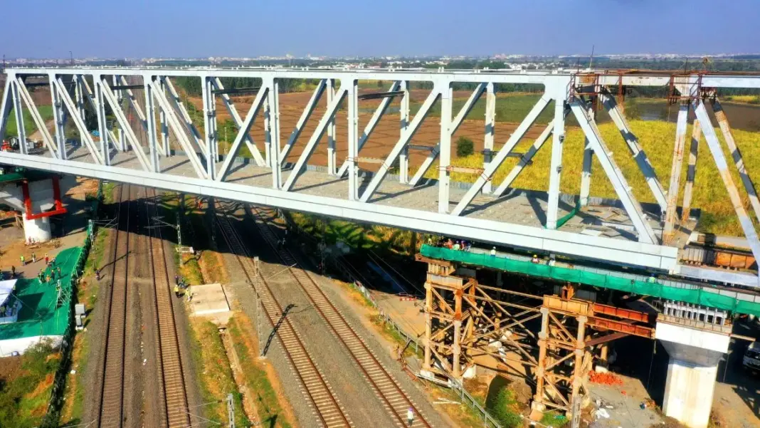 Mumbai-Ahmedabad Bullet Train Bridge Construction Begins.