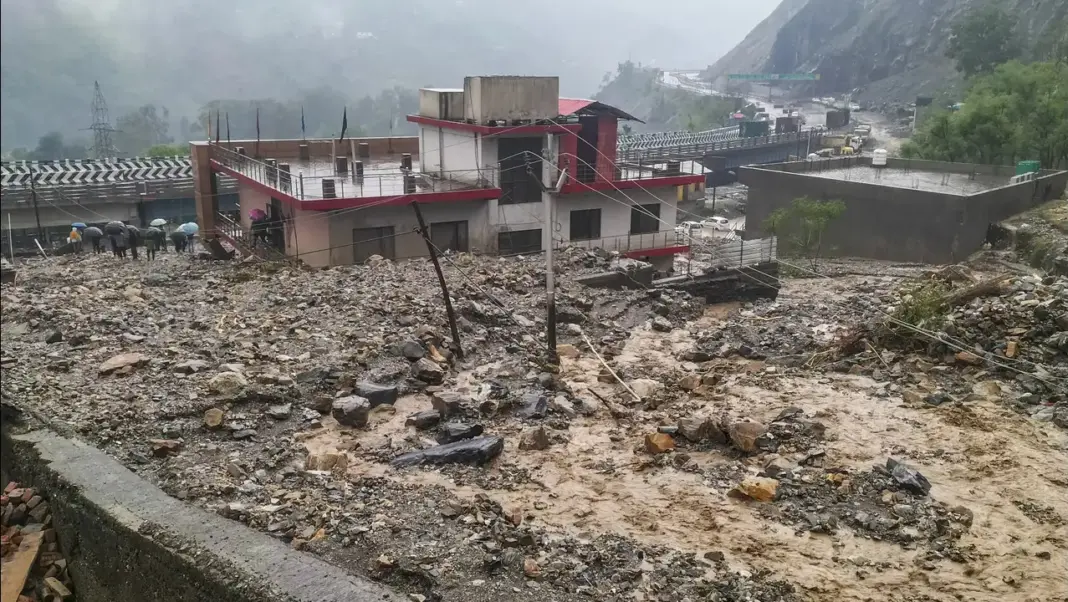 Heavy Rain Triggers Landslides Shutting Jammu Srinagar Highway and Damaging Homes
