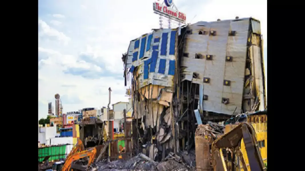 Chennai Authority Demolishes T Nagar Illegal Floors