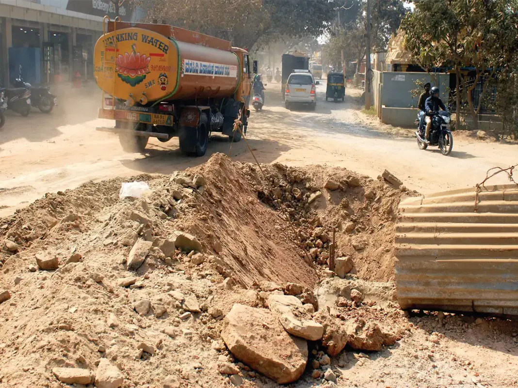 Balagere-Panathur Road Repair Fails in 42 Days
