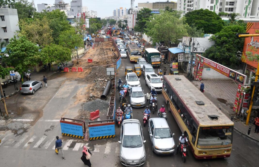 Arcot Road in Chennai Becomes Daily Struggle Amid Delays in Metro Construction