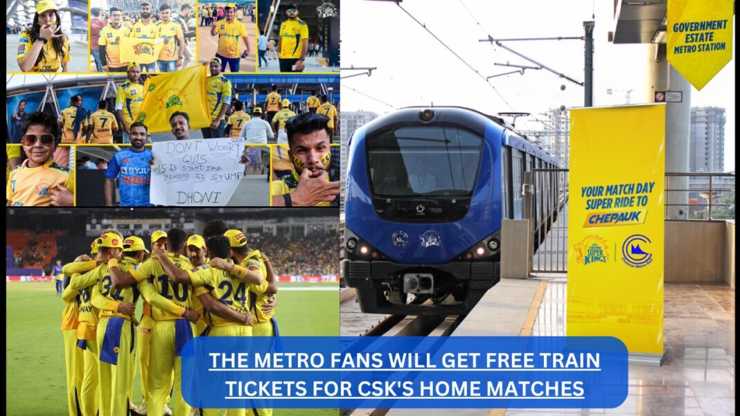 Chennai Metro Offers Free Rides for CSK Fans