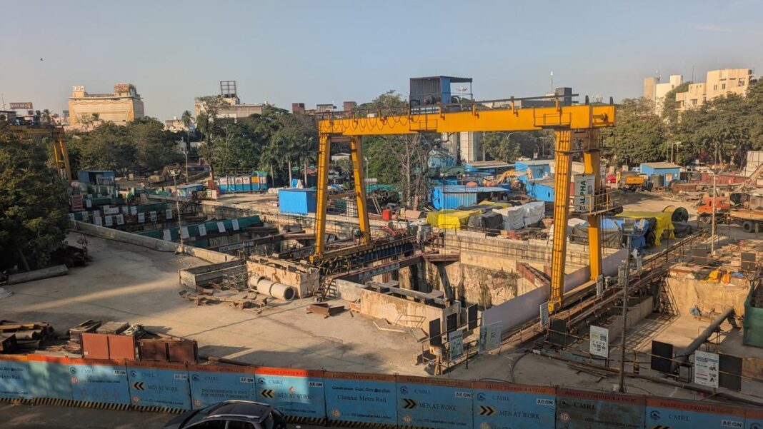 Chennai Metro machines stuck underground due to incomplete station construction works