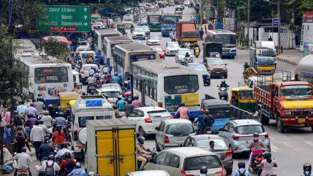 Bengaluru traffic worsens due to metro work and heavy rain