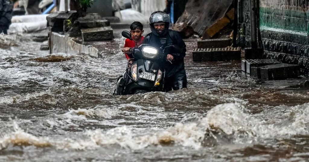 Mumbai floods as historic rains break records