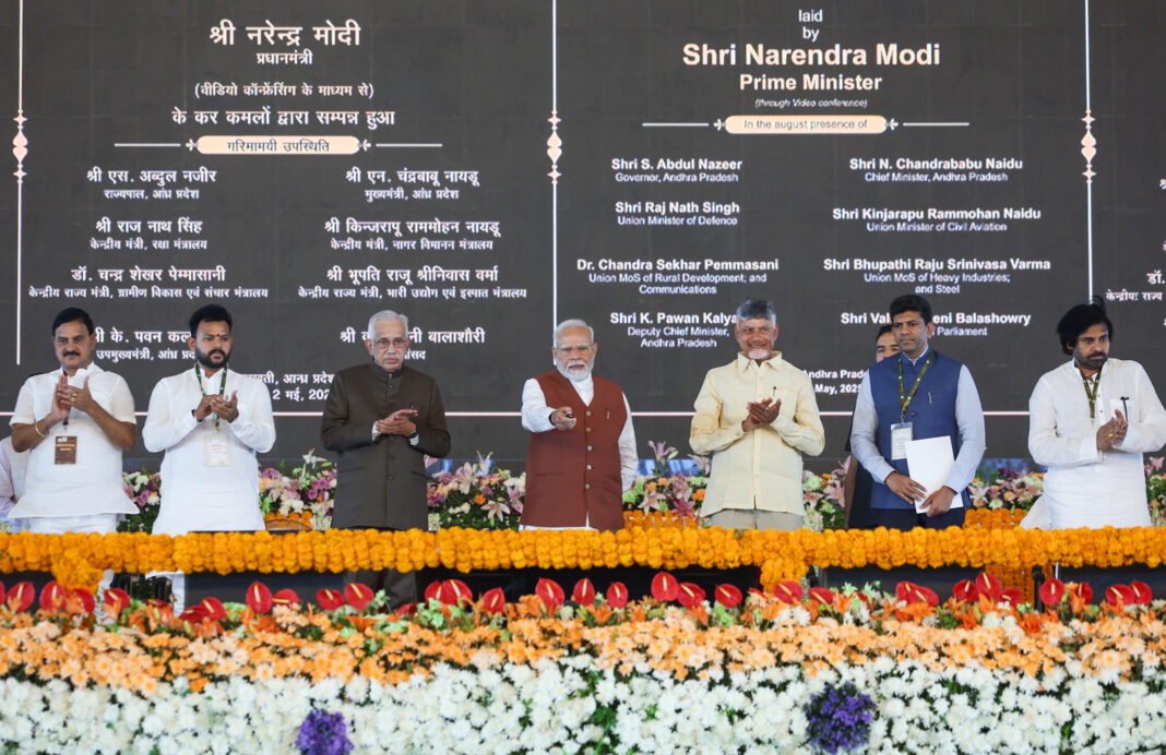 PM Modi Inaugurates Rs 58000 Crore Amaravati Development in Andhra