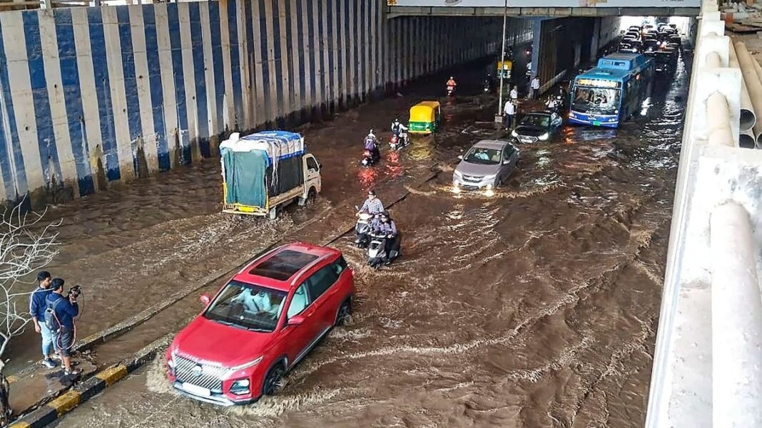 Bengaluru Roads Flooded After Heavy Rainfall