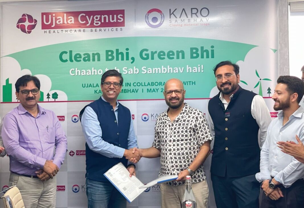 Ujala Cygnus Hospitals Partner with Karo Sambhav for E-Waste Recycling
