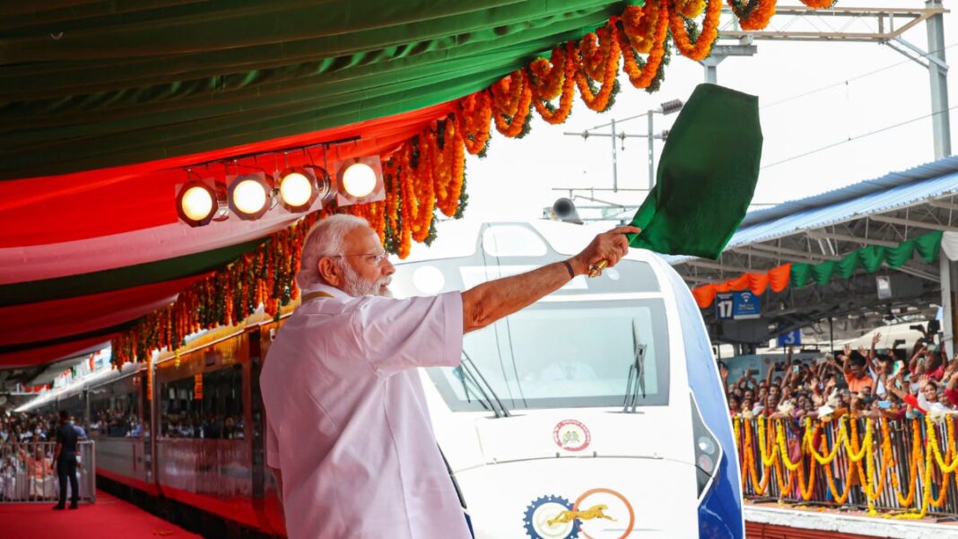 PM India Involute Process Turns Iron Ore Waste into Clean MagnetiteFlags Off New Vande Bharat and Valsad Express Trains in Gujarat