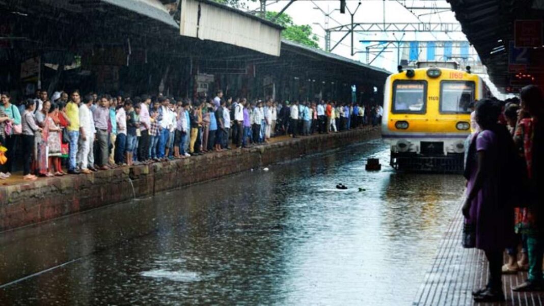 Mumbai Local Trains Delayed Amid Heavy Rainfall