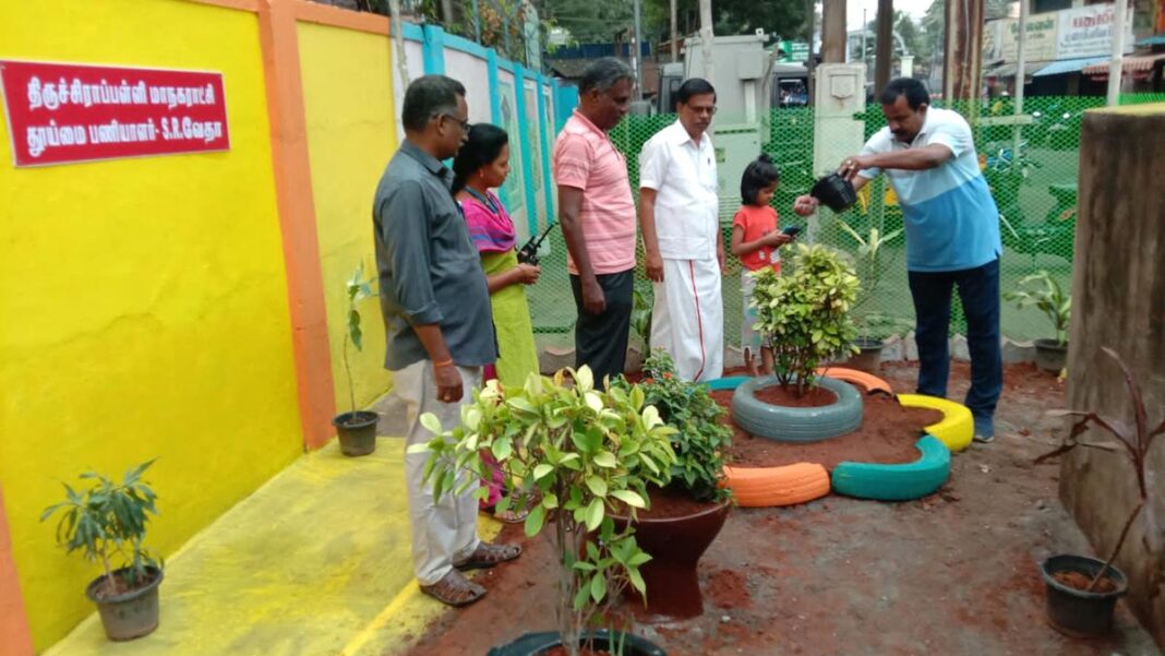 Trichy converts drain banks into vibrant community green space