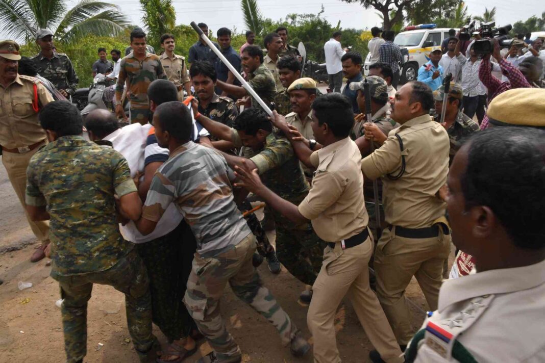 Andhra Farmers Protest Land Takeover, Face Police Crackdown