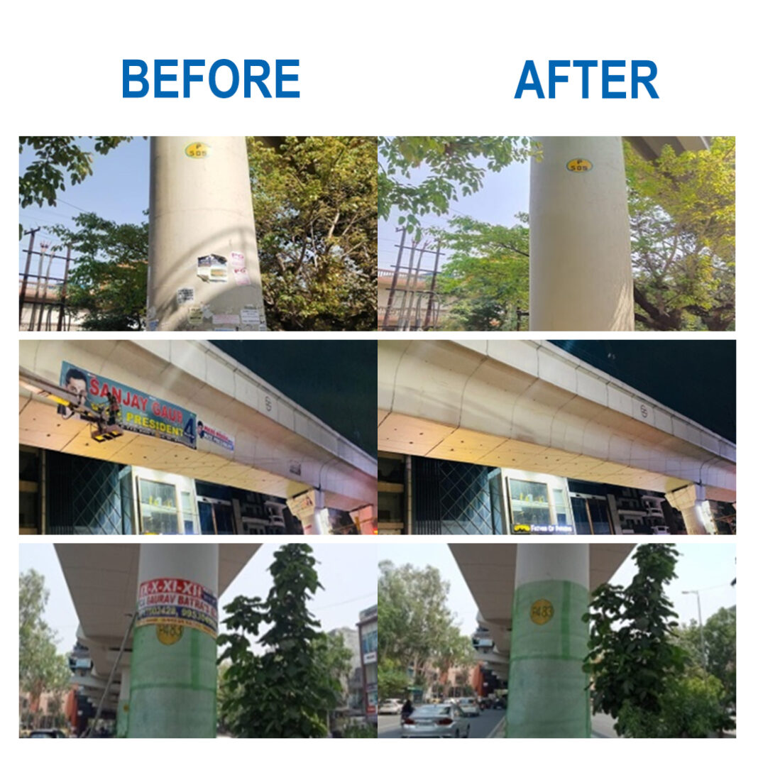 Delhi Metro Removes Banners to Restore City Aesthetics