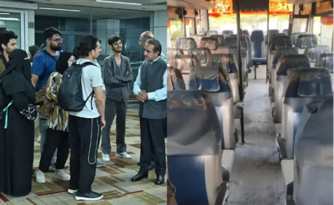 Delhi Students Flag Poor J&K Bus Facilities After Iran Evacuation