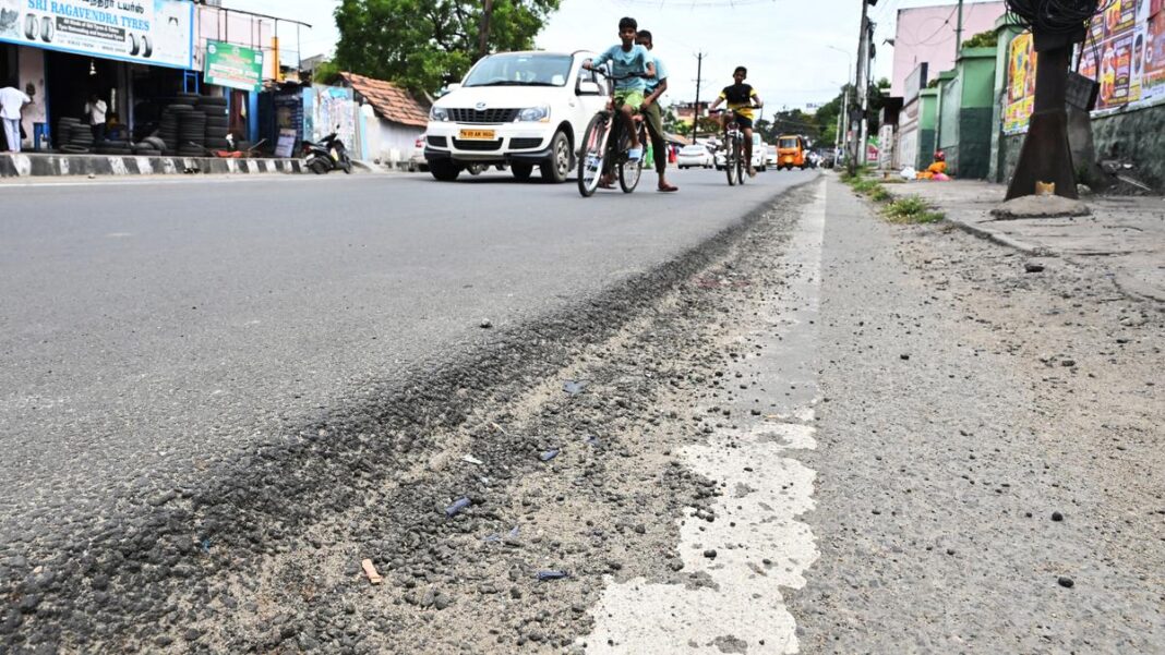 Coimbatore Uneven Roads Endanger Riders, Prompt Pleas for Full-Width Laying