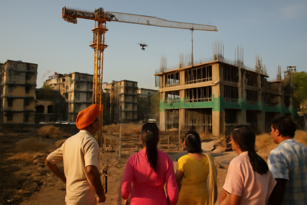 I need an relevant image for the story headlined GTB Nagar Redevelopment Offers Hope for Displaced Families. The image should be 1200 to 800 pixcells