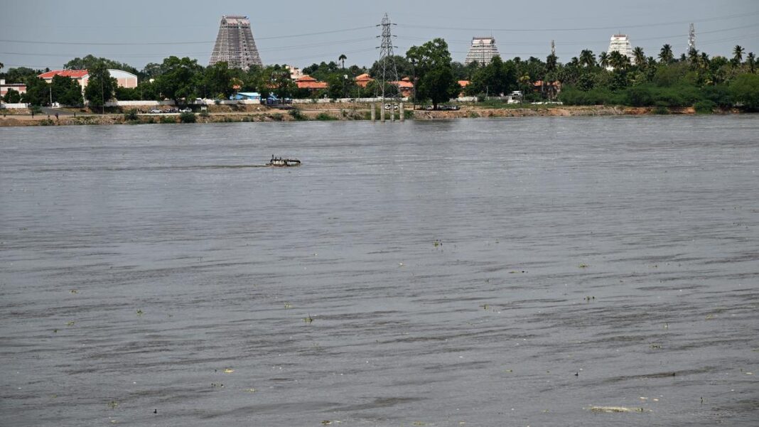 Tiruchi’s Tower Work Stalls as Kollidam Water Level Surges