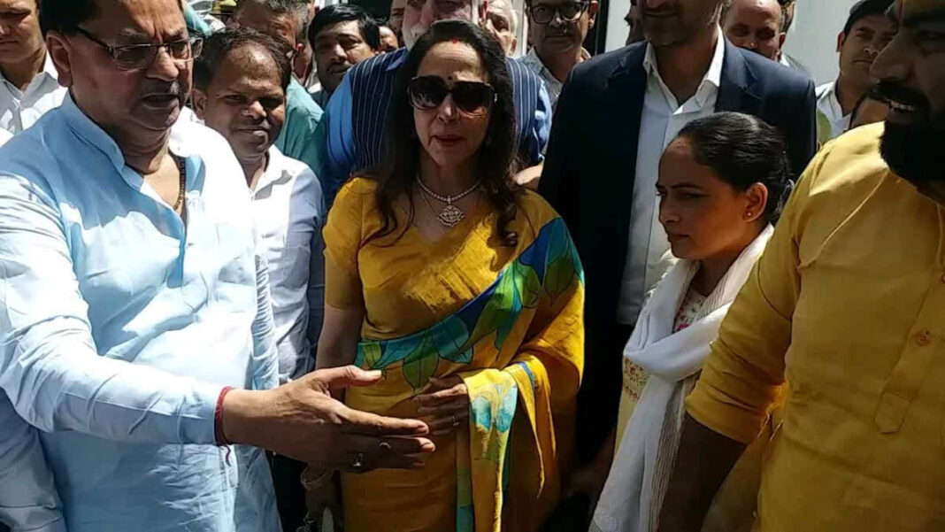 Mathura MP Hema Malini leads 38 lakh sapling plantation drive in Brijbhoomi