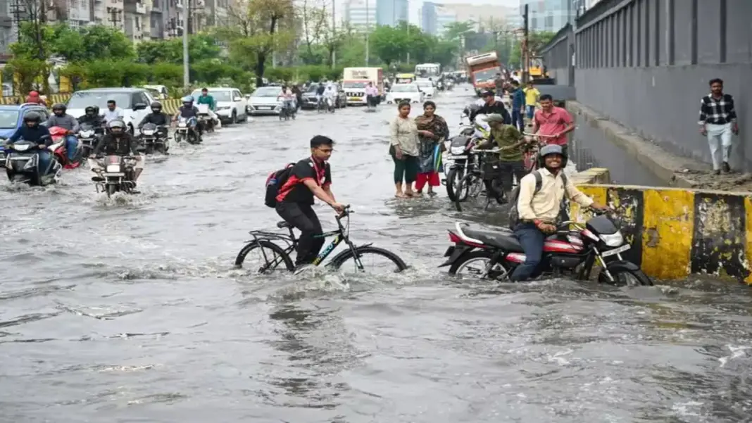 New Delhi Rain Halts NCR Traffic Greater Noida Waterlogged Again