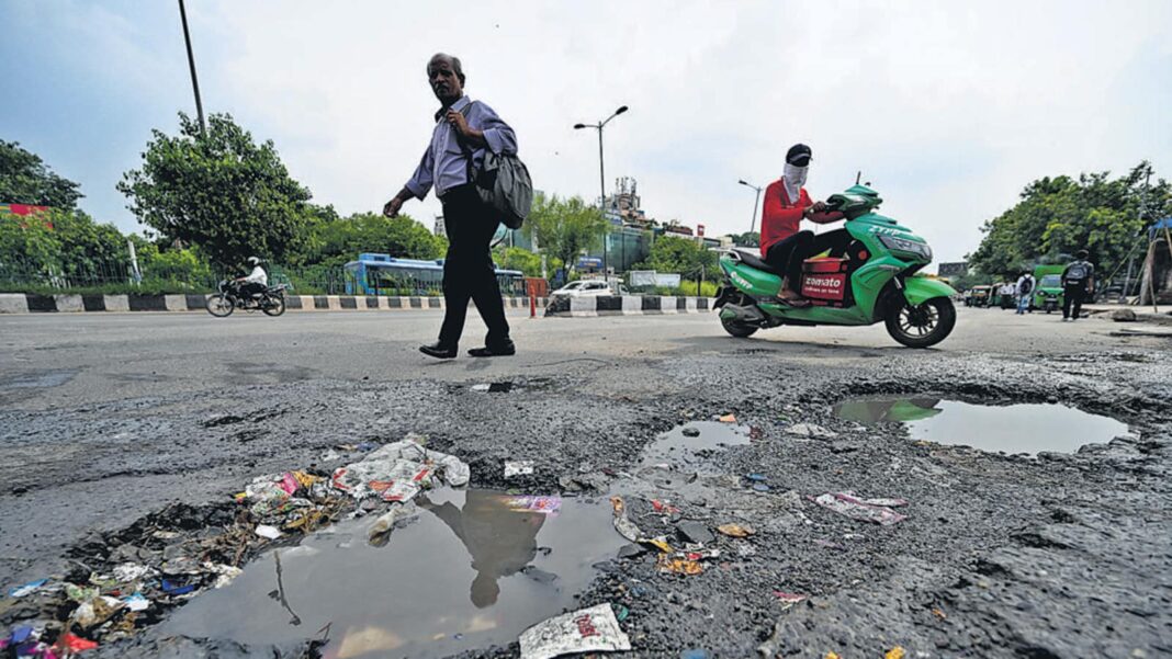 Noida Roads Pose Serious Danger After Relentless Monsoon Exposes Poor Planning