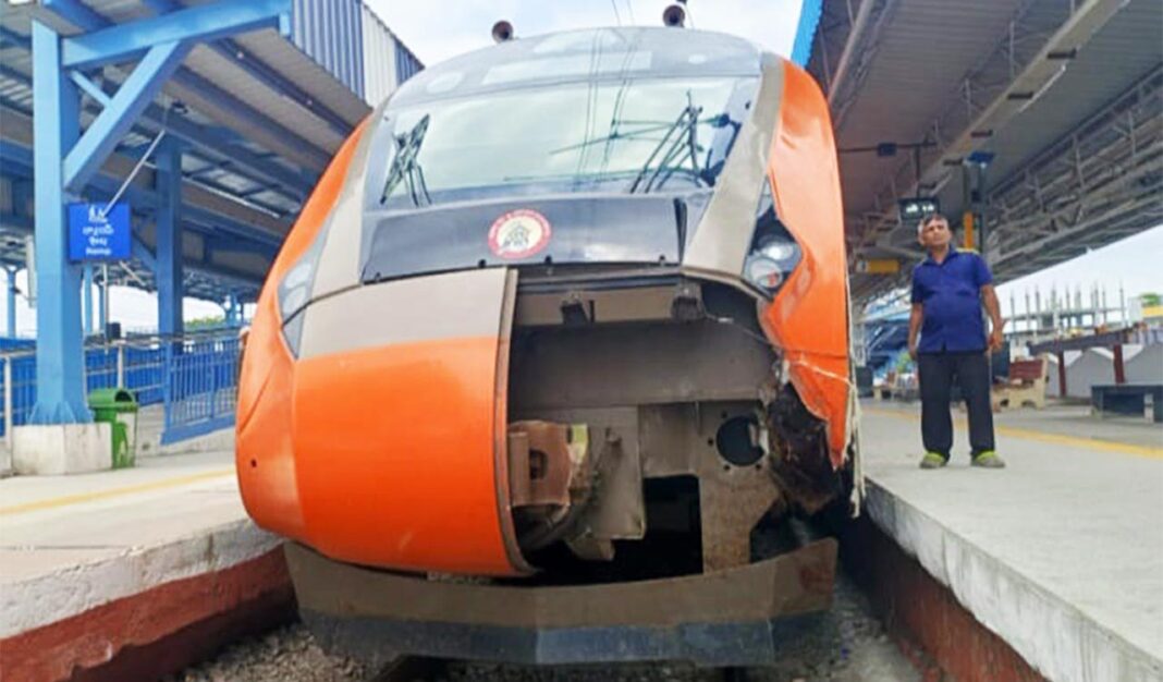 Vande Bharat Train Damaged After Hitting Cattle in Telangana Services Resume