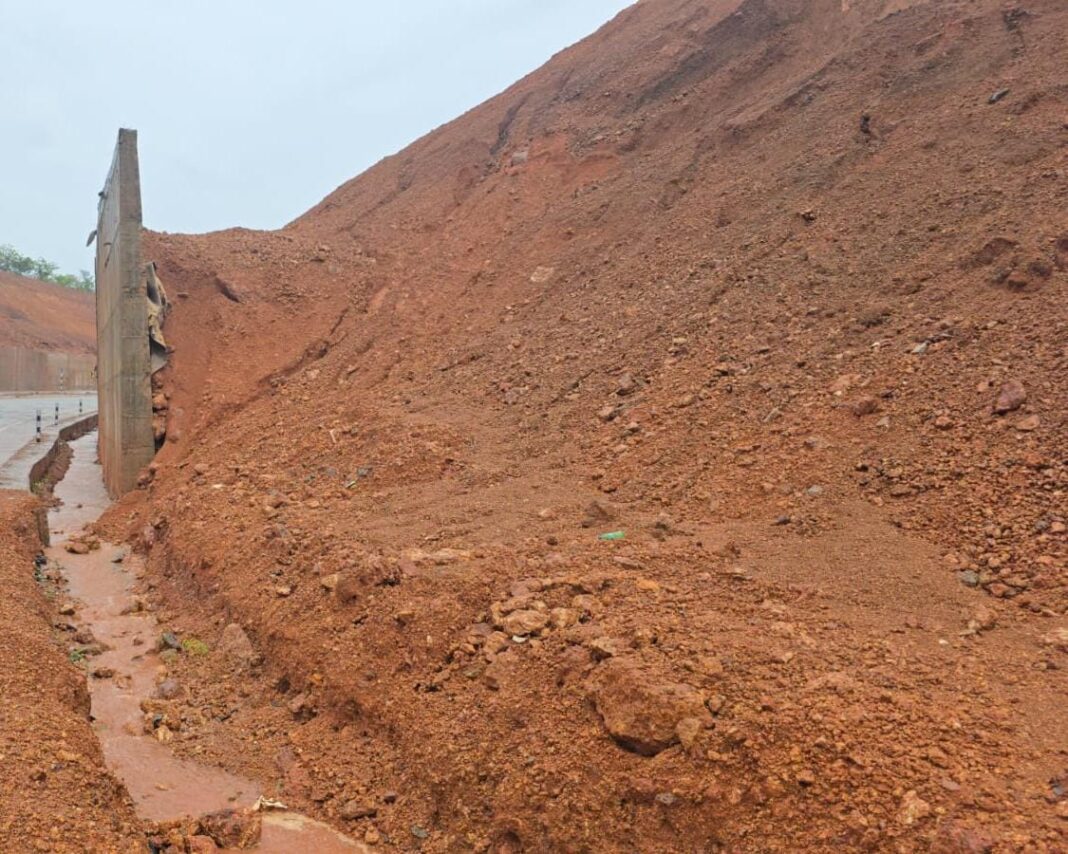 Malpem Highway Wall Raises Safety Concern During Monsoon Season