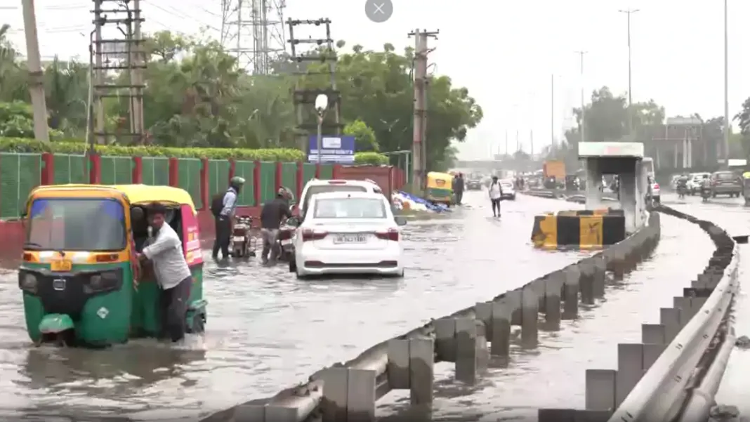 Gurugram rainstorm jams Delhi expressway as vehicles break down