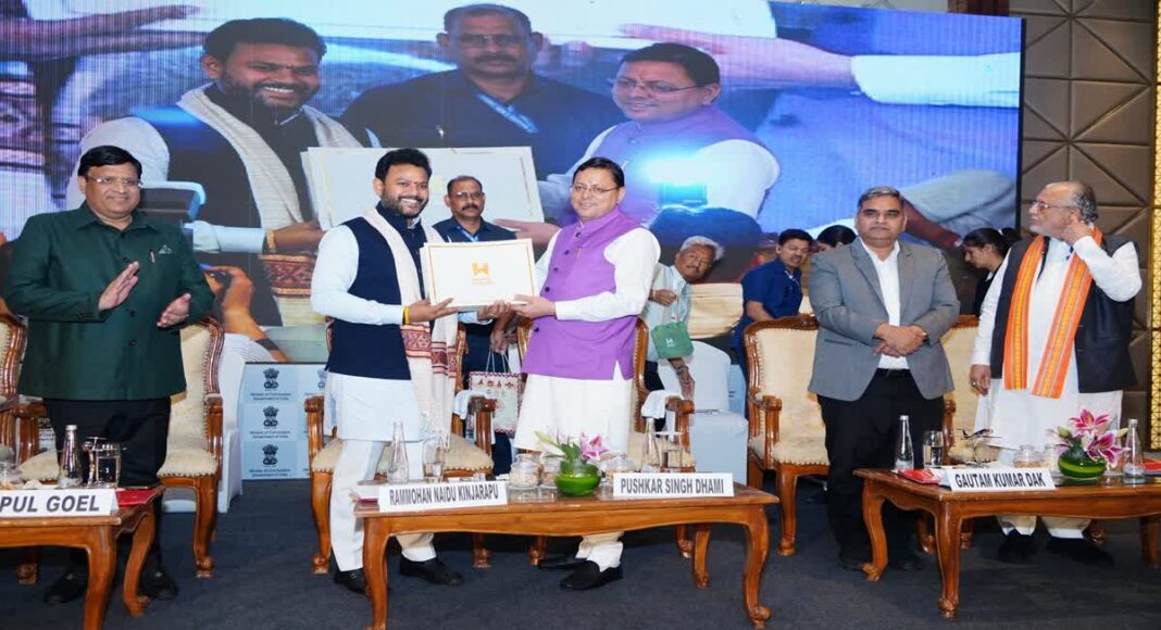 Uttarakhand CM Dhami Calls for Separate Aviation Policy for Mountain States at Dehradun Conference