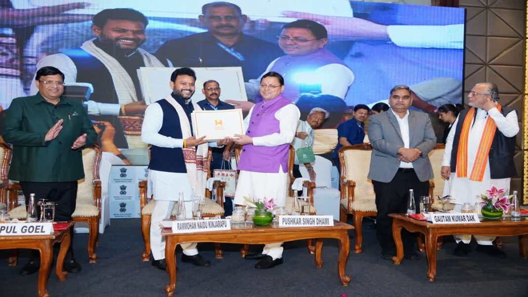 Uttarakhand CM Dhami Calls for Separate Aviation Policy for Mountain States at Dehradun Conference