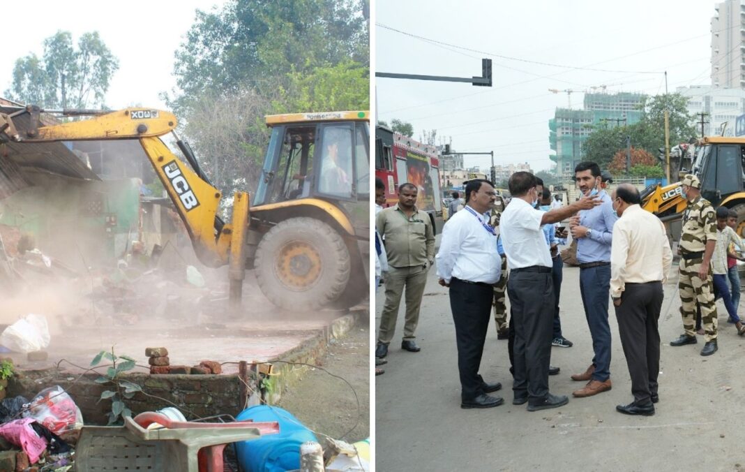 Pune 96 Unauthorized Structures Demolished In Wakad For Road Widening