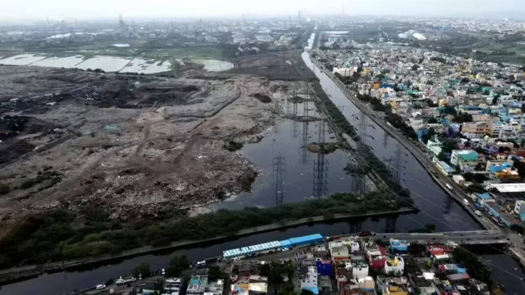 Chennai Kodungaiyur Canal Choked By Garbage Encroachments And Untreated Waste Daily