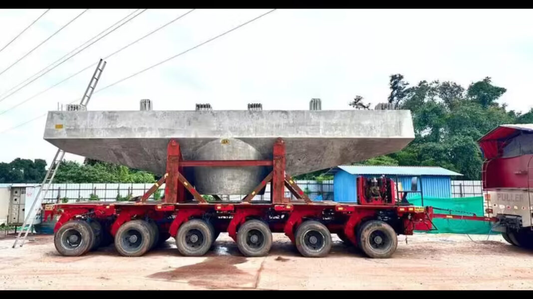 Kochi Metro Pink Line Marks First Pier Cap Launch