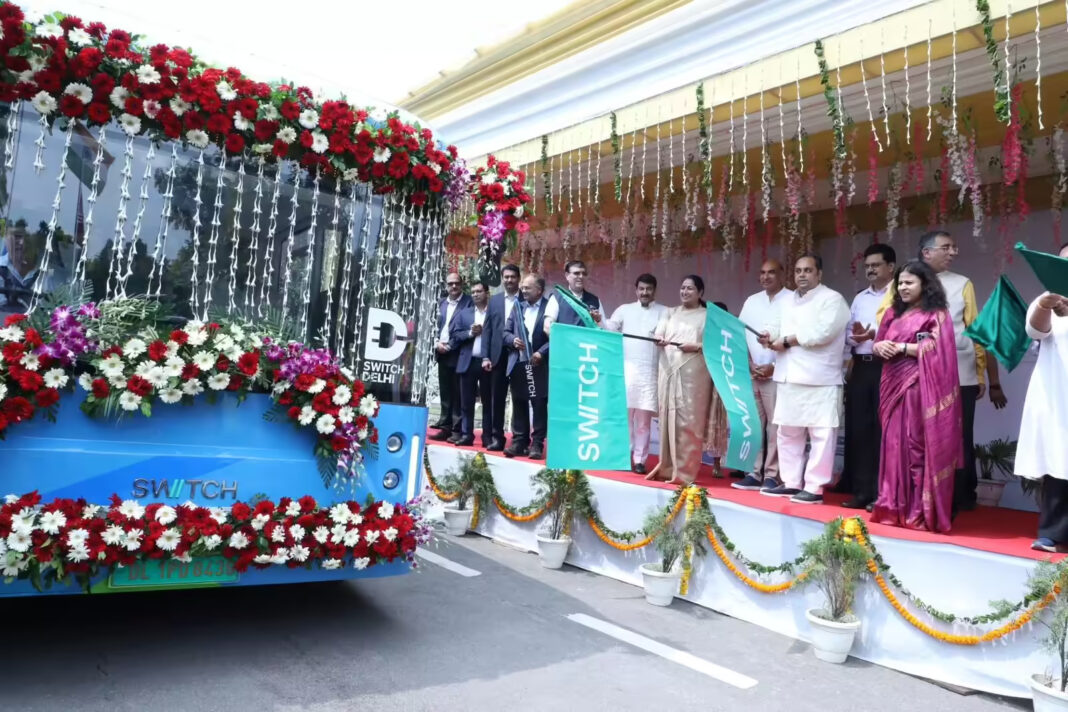 Delhi Gets First Batch Of 950 Switch Mobility Electric Buses Flagged Off