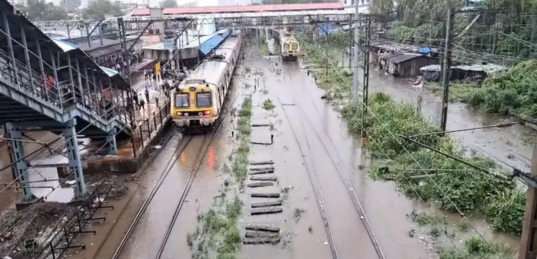 Mumbai rains suspend suburban train services on Central and Harbour lines