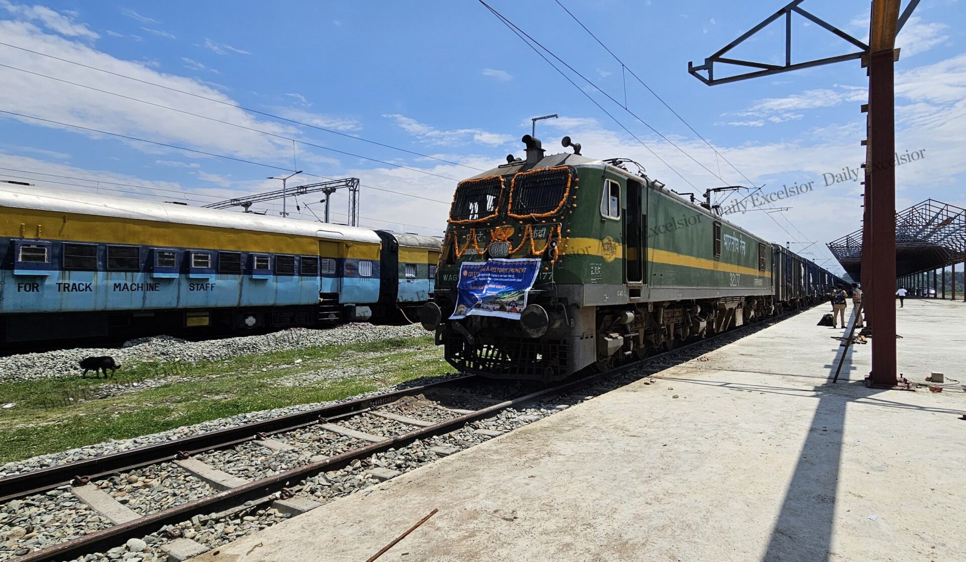 Anantnag welcomes first freight train, powering Kashmirs connectivity and economic boost