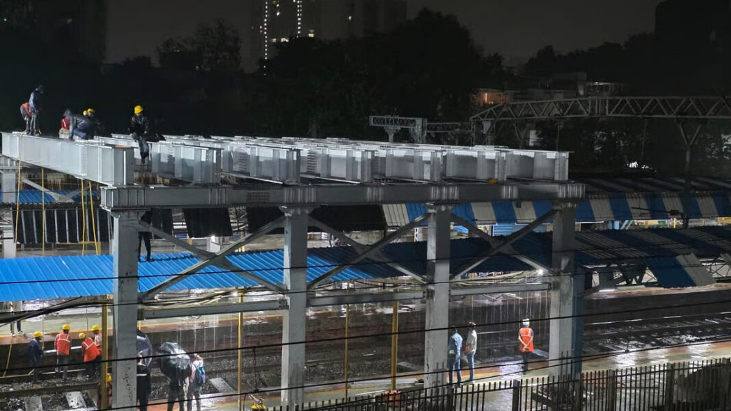Central Railway and MRVC Launch Seven Girders In Record Two Hours Despite Rains