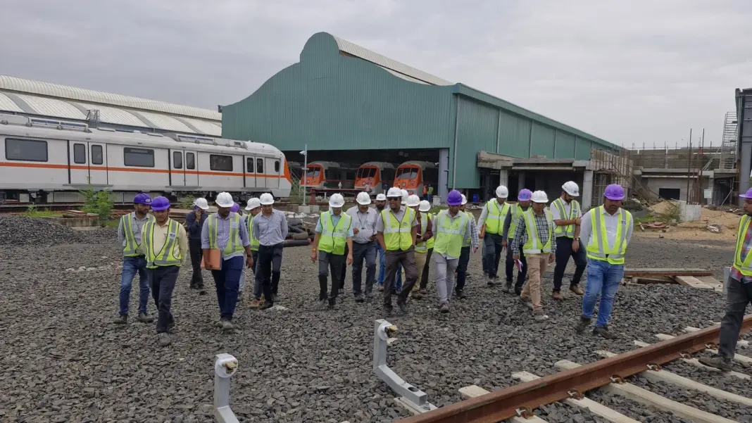 Bhopal MPMRCL Chief Inspects AIIMS DRM Metro Section