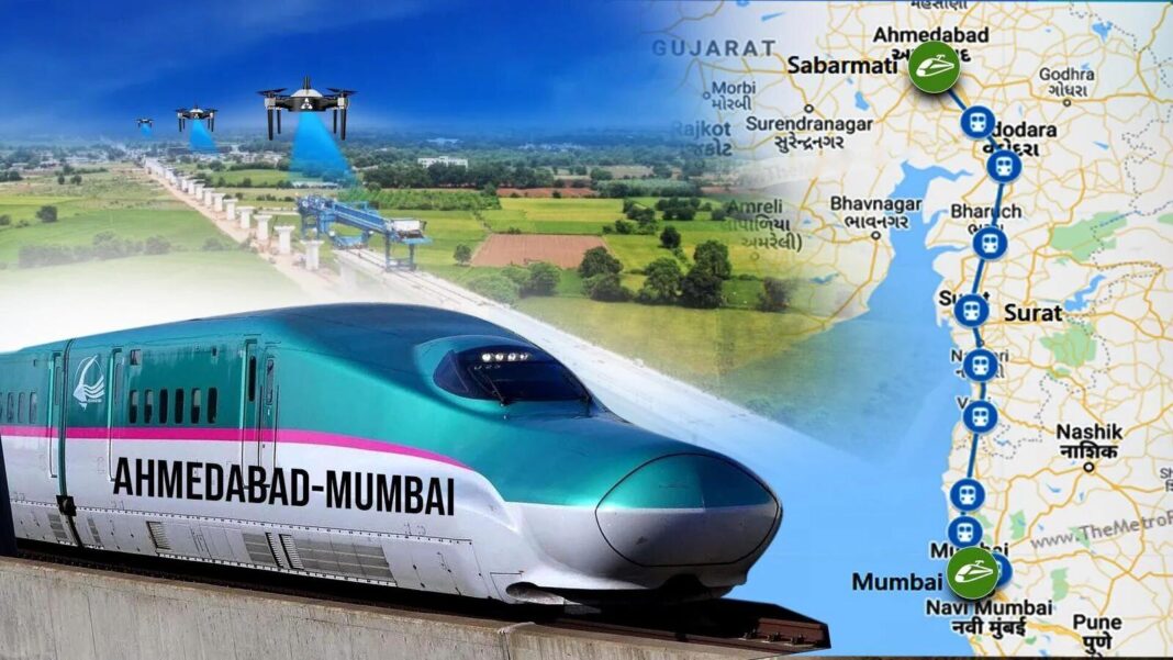 Mumbai Ahmedabad bullet train project advances with 406 km foundation completed
