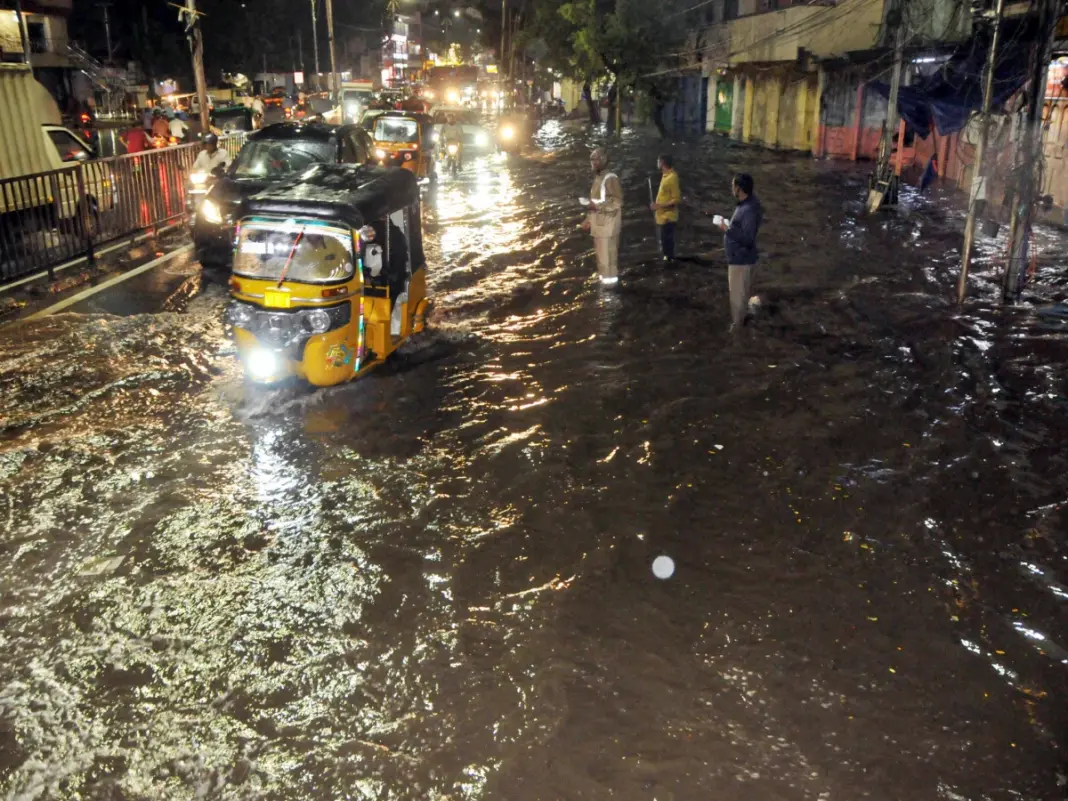 Intense Monsoon Rains Cause Disruption In Hyderabad