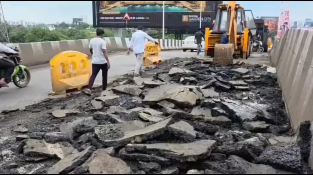 MSRDC Begins Complete Re-Asphalting Palava Flyover Dombivli Following Public Pothole Outcry