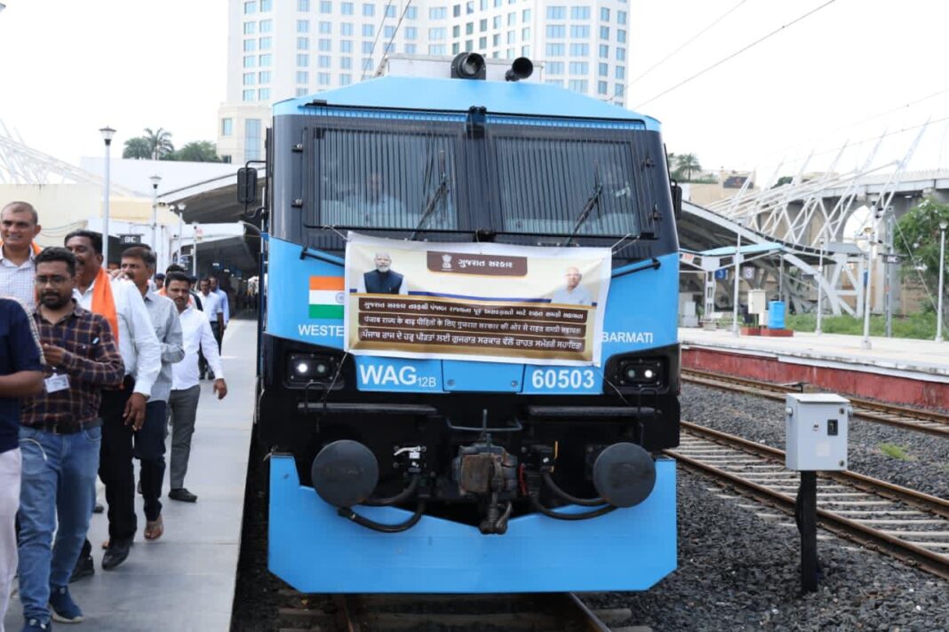Gujarat sends relief train, Rs 5 crore aid to Punjab floods