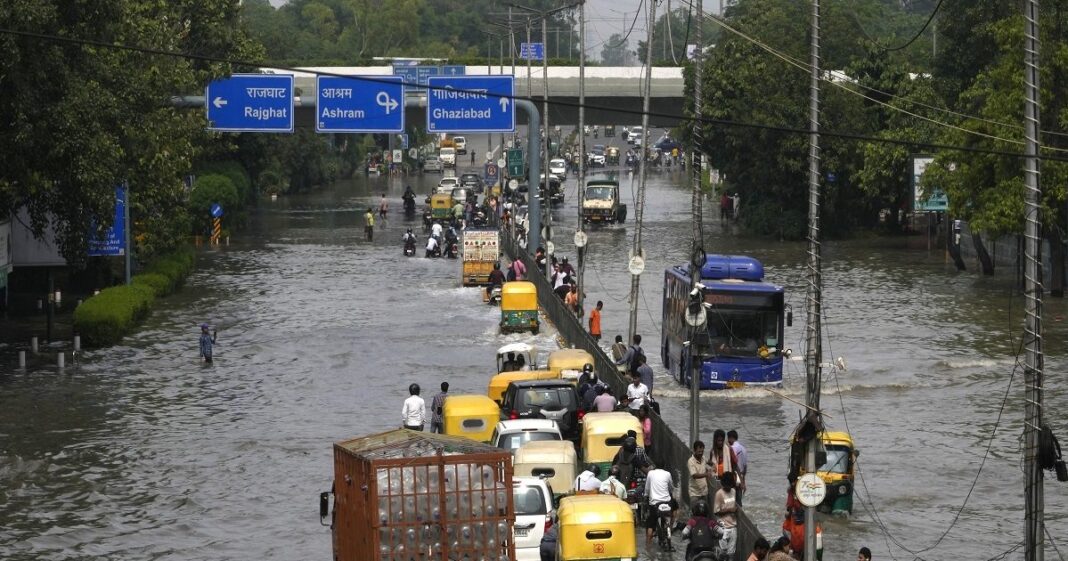 Delhi Flyover Collapses On NH 44 After Heavy Rainfall Flooding