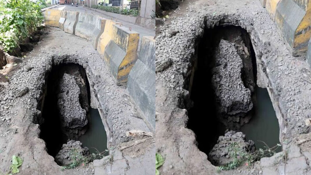 Mumbai MMRDA Responds As Atal Setu Entry Road Caves In