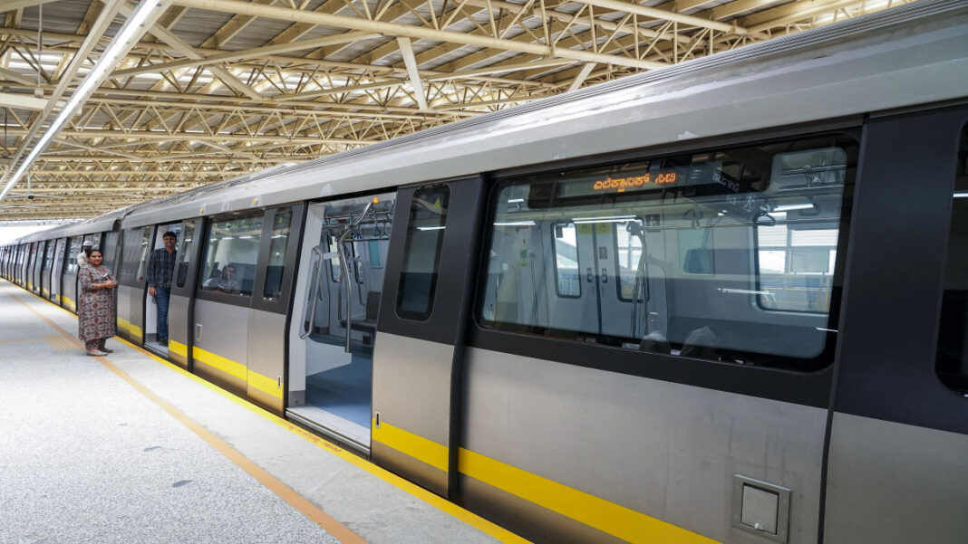 Bengaluru Metro Yellow Line Sees 60,000 Ridership Despite Low Service Frequency