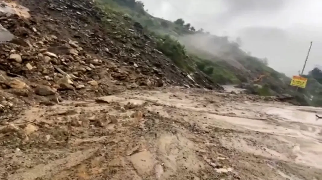 Himachal Landslides Damage Roads Disrupt Travel Across Delhi Punjab Uttarakhand