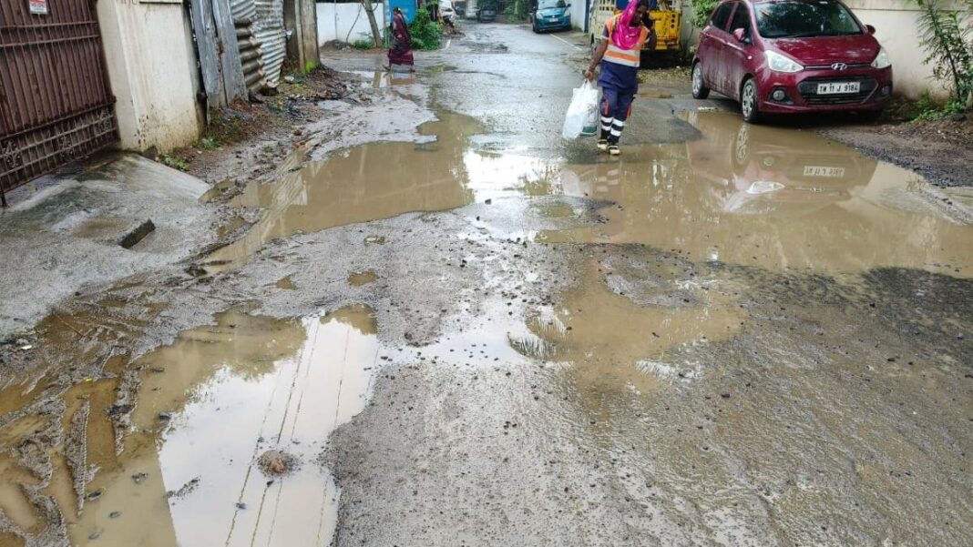 Chennai Roads Severely Damaged By Heavy Rain Causing Massive Traffic Jams Across The City