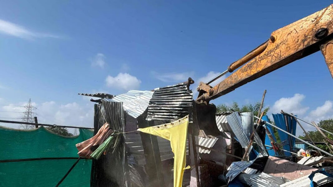 BMC Demolishes Encroachments Clearing 135 Illegal Slum Structures From Malvani Government Land